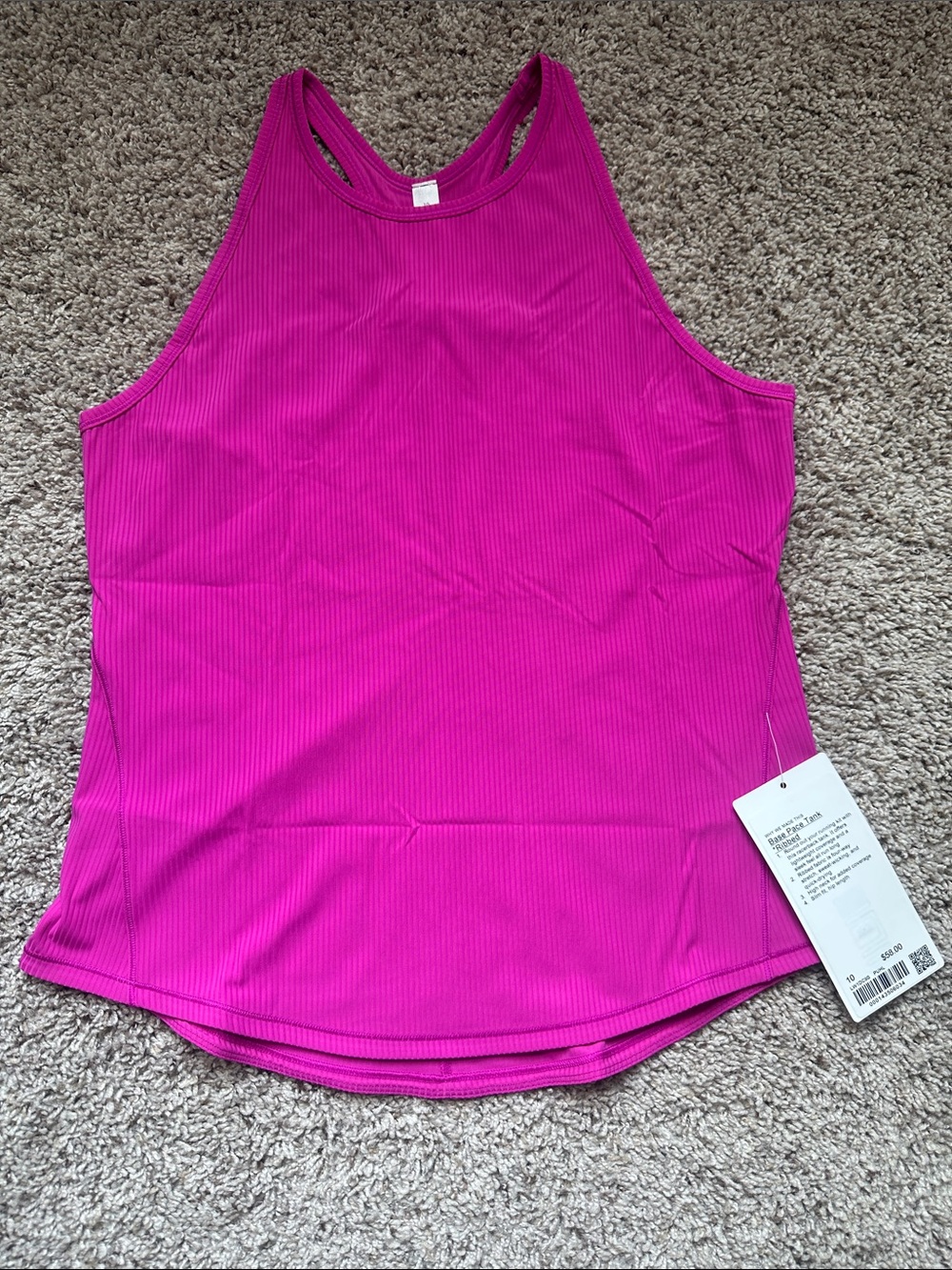 NWT Lululemon Base Pace tank size 10